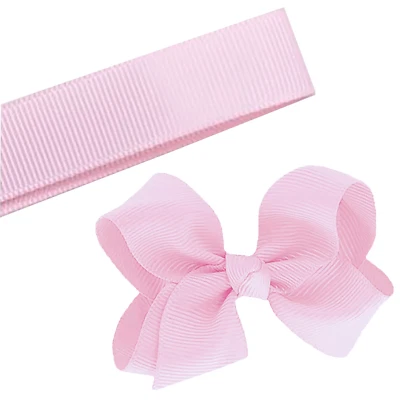 5 Yards Solid Light Pink Grosgrain Ribbon Yardage DIY Crafts Bows USA - Image 1 of 2