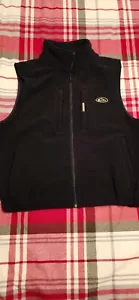 Drake Waterfowl Vest Water Resistant Windproof Black Zipper Fleece Very Warm - Picture 1 of 6