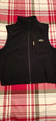 Drake Waterfowl Vest Water Resistant Windproof Black Zipper Fleece Very Warm - Image 1 of 4