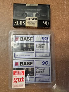 3x BASF Chrome Extra II 90 / Maxell Super Silent XL2-S in OVP Kassette Tapes - Picture 1 of 2