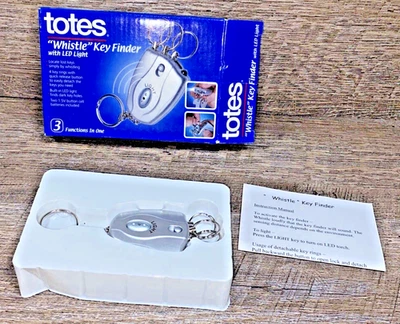 Totes Auto Club Whistle Key Finder With Led Light - New In Box - Image 1 of 4