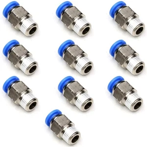 6MM to 1/8 Inch NPT Male Thread Push in Fittings - Air Line Quick Connect Fittin - Picture 1 of 6
