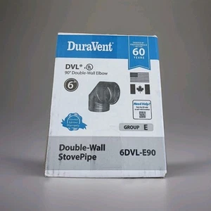 DuraVent DVL 6DVL-E90 Galvanizado Doble Pared Estufa Tubo 90 Grados Codo Negro - Imagen 1 de 1