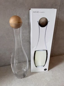 Sagaform Caraffa ovale in rovere per vino/acqua con tappo a sfera in rovere 5015336 in scatola - Foto 1 di 6