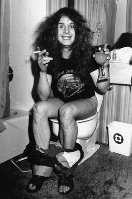 Ozzy Osbourne Bathroom Poster, Black & White, Ozzy Osbourne Print, Toilet Decor - Image 1 of 4