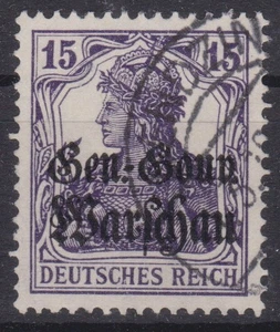 = Dt. Besetz. 1. Weltkrieg DP POLEN Mi. 12a gest., kompetent geprüft, Kat. 25€ = - Picture 1 of 2