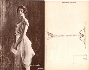 Cartolina foto reale italiana vintage ritratto donna Ed A Traldi Milano mai usata - Foto 1 di 1