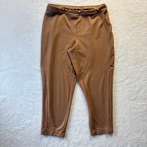 J.Jill Pants Women Sz Medium Petite Camel Brown Wearever Collection Cropped - Picture 1 of 13