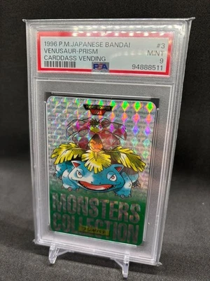 PSA 9 VENUSAUR PRISM 1996 POKEMON JPN BANDAI CARDDASS VENDING #3 Pokémon card - Image 1 of 4
