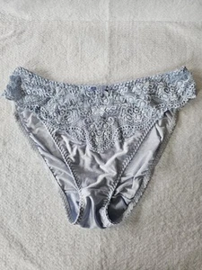 Vintage Chantelle Panties Women's Blue Second Skin Satin Panty Size Large - Picture 1 of 7