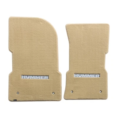 Alfombrillas Hummer Lloyd 1997-2006 H1 alfombrillas delanteras tostadas con logotipo Hummer plateado Foto 1 de 2