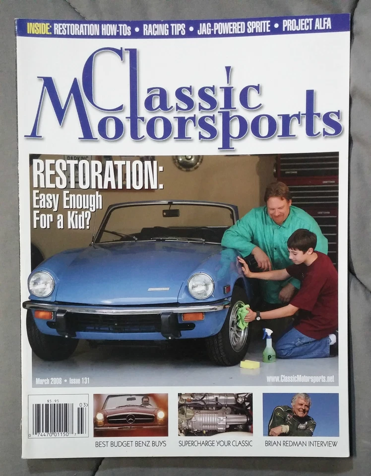 CLASSIC MOTORSPORTS MAGAZINE 2008 MARCH SPITFIRE 1500 TR6 MORGAN ALFA MERCEDES Foto 1 de 1
