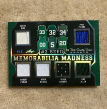 2022 Leaf In the Game Used 12 Memorabilia Madness 2/2 Silver Holo Celtics Spurs