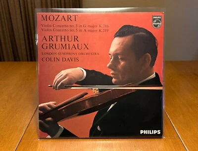 Mozart ARTHUR GRUMIAUX Violin Concertos 3/5 COLIN DAVIS / PHILIPS 835 112 NM/NM - Image 1 of 4
