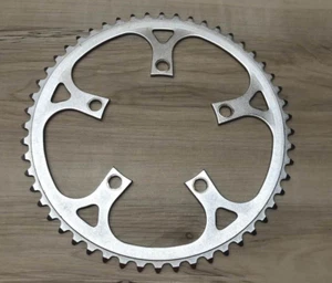 Plato de bicicleta de carretera vintage 52 dientes ~ 52T / 110 BCD acero - Imagen 1 de 3