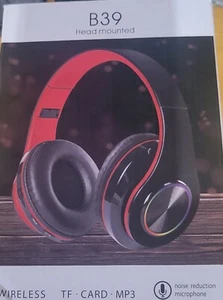 B39 Headphones Wireless Luminous Bluetooth Headphones - New Blue Tf Card/MP3 - Photo 1 sur 6