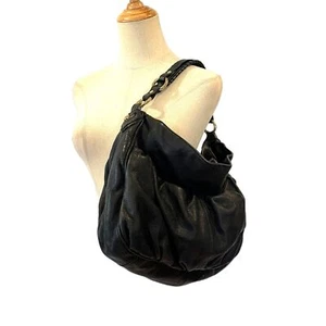 Pour La Victoire Black Shoulder Bag Slouchy Handbag Leather - Picture 1 of 8