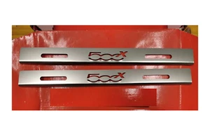 2 Einstiegsleistenschutz Untertür Stahl satiniert für Fiat 500X 14-24- - Bild 1 von 2