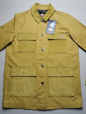 DICKIES Womens Size S Reworked Chore Coat (BNWT) Corduroy Pockets Yellow - Image 1 of 4