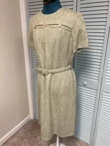 Vintage 1960s Dress & Boxy Jacket, Mid Century Mad Men Jackie O. M/L - Picture 1 of 9
