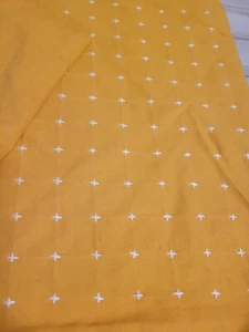 West Elm Anchal Project Mustard Cross Stitch Pillow Cover 22" - Picture 1 of 4