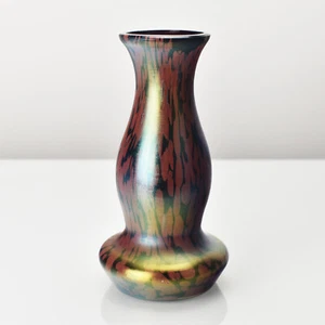 Antique Bohemian Art Nouveau Kralik Iridescent Art Glass Vase Lustre - Picture 1 of 9