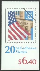 1998 US Scott #BK228 (2921a) 32c FLAG OVER PORCH ISSUE BOOKLET OF 20 MNH - Picture 1 of 2