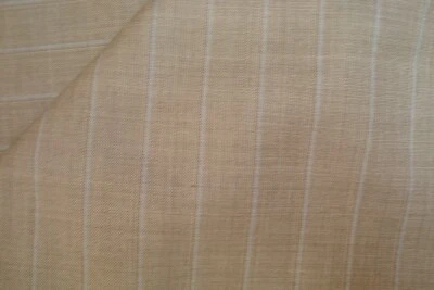 Tela de lana inglesa de lujo 120s de 4,22 yardas para adaptarse a rayas de avena de 9,5 oz 152" BTP Foto 1 de 4