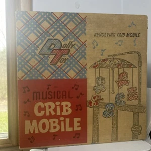Vintage 1966 Dolly Toy # 603 Revolving Musical Baby Crib Mobile COMPLETE w/ Box - Picture 1 of 11