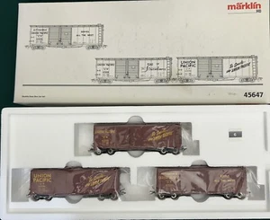Marklin 45647 Union Pacific Double-Door Box Car Set boxed appears unused - Picture 1 of 5