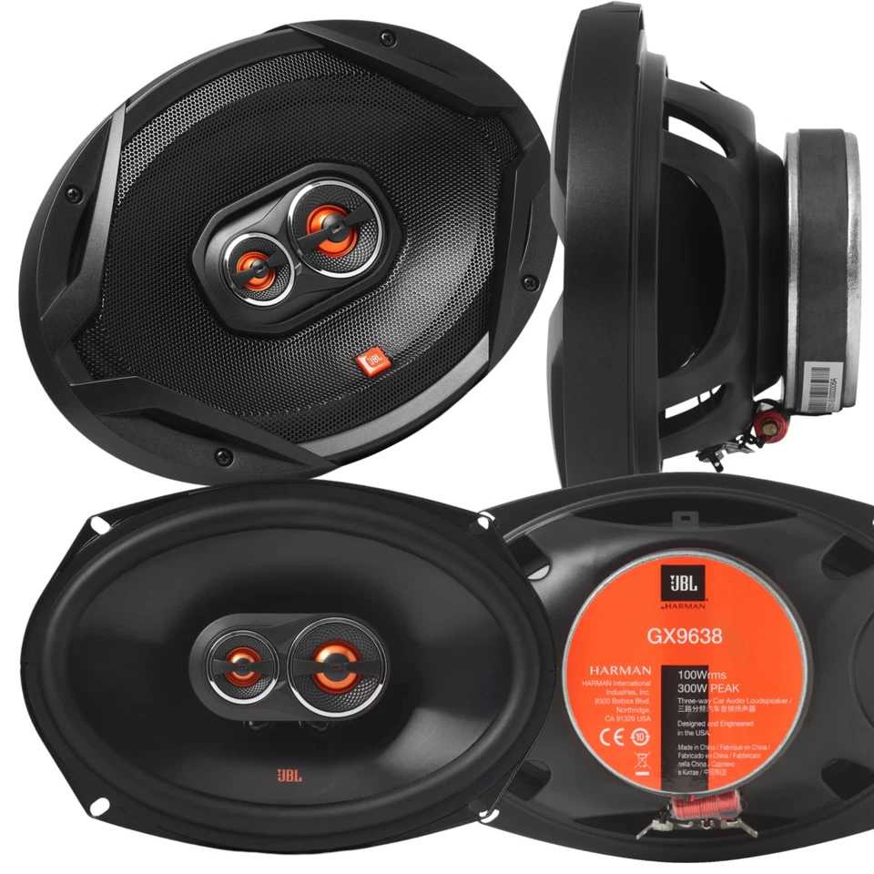 4x JBL GX PRO 6"x9" 3-Way Coaxial Car Speakers 600W Peak, 200W RMS, 2PAIR - Image 1 of 4