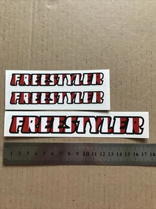 Falcon Freestyler Teil Aufkleber Set auf klarem Vinyl - Old School BMX. - Bild 1 von 4