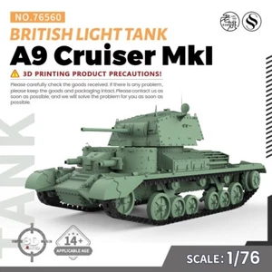 MODELO 1/76 20mm Juego de Guerra Modelo Militar Kit British A9 Cruiser MkI Tanque Ligero - Imagen 1 de 5