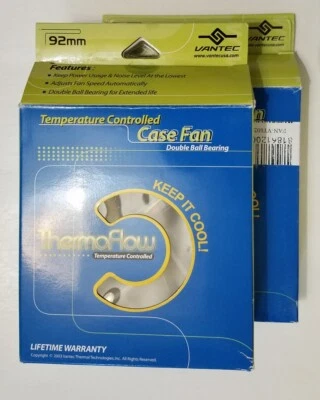 90mm Case Fan with its own thermo sensor, Vantec TF series - Image 1 of 4