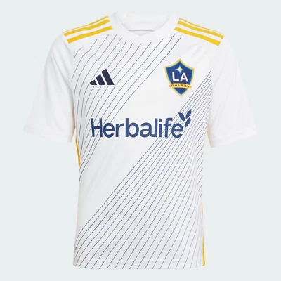 Camiseta Adidas Juvenil Los Angeles Galaxy 2024/25 local - Blanca Precio de venta sugerido por el fabricante 80 USD Foto 1 de 2