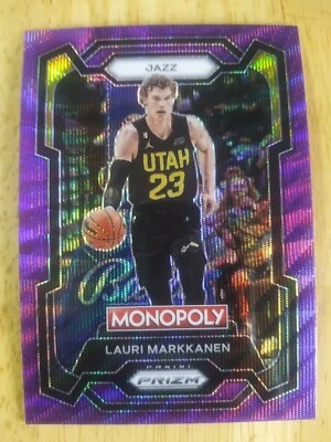 Lauri Markkanen | 2023-24 Panini Prizm Monopoly Purple Wave #85  Utah Jazz - Image 1 of 2