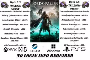 Lords Of The Fallen 2023 -🔥9.5 TRIL VIGOR & MAT + CONSUM BUNDLE🔥 (XBOX, PS5, PC) - Bild 1 von 3