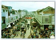 1974 Downtown Palembang Pasar 16 ilir Palembang Indonesia Vintage Postcard