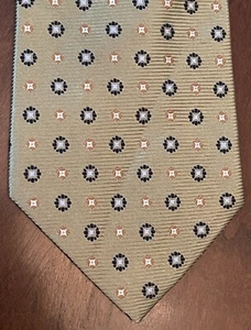 Roundtree & Yorke Green Hand Made 100% Silk Men’s Neck Tie Made In China - Picture 1 of 9