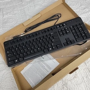 Dell QuietKey Wired USB Keyboard KB212-B 0DJ458- English QWERTY - New - Picture 1 of 5