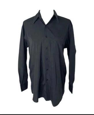 Camisa de vestir mediana para hombre Alexander Julian colores negra abotonada PEQUEÑA Foto 1 de 4