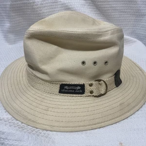 Panama Jack Original Canvas Safari Cotton Hat Mens Size Small Pre-owned - Picture 1 of 7