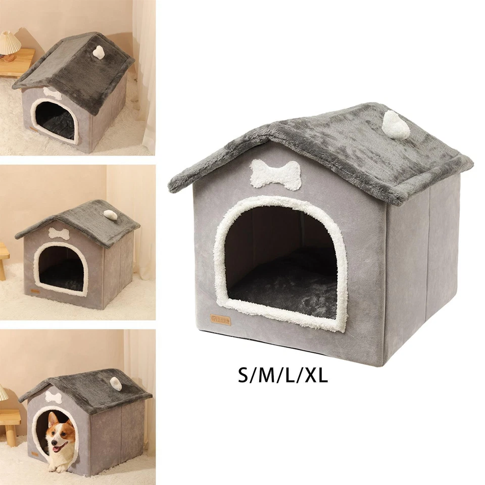 Portable Dog Bed House Winter Warm Nest Kitten House Basket Dog Sleeping Bed - image 1 of 1