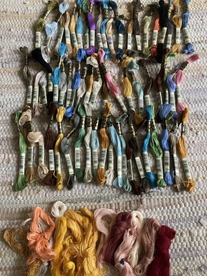 Lot of 60 Assorted Color DMC Floss Plus Bonus - Image 1 of 4