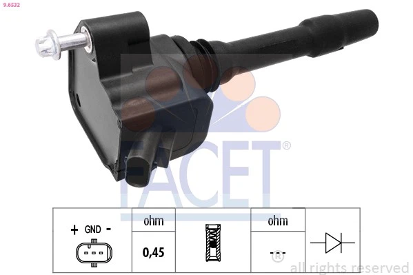 9.6532 FACET Ignition Coil for BMW,MINI,TOYOTA - Image 1 of 1