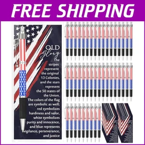 Veterans Day Gift Set: 300 American Flag Pens, Bookmarks & Party Supplies - Picture 1 of 9