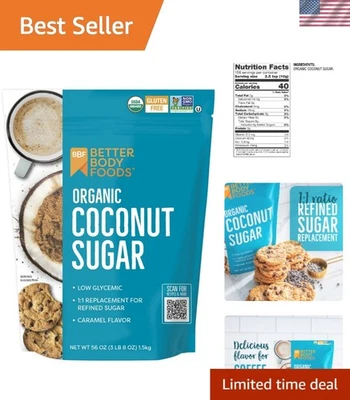 56 oz Organic Coconut Sugar - Sweet, Gluten-Free & Non-GMO Alternative - Image 1 of 4