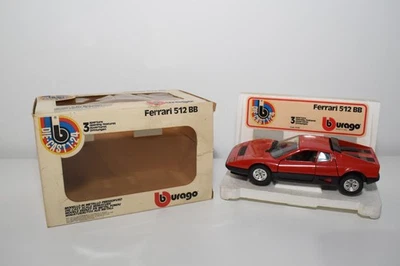B83 1:24 BBURAGO BURAGO 0133 133 FERRARI 512BB 512 BB ROSSO NUOVO CON SCATOLA - Immagine 1 di 4