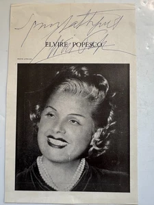 Elvire Popesco - Film - original Autogramm auf Magazinseite - 26 x 17 cm - Bild 1 von 2