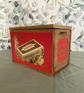 Nabisco Vintage Old Wooden Box RARE Inerseal George Nathan Collectible - Picture 1 of 10